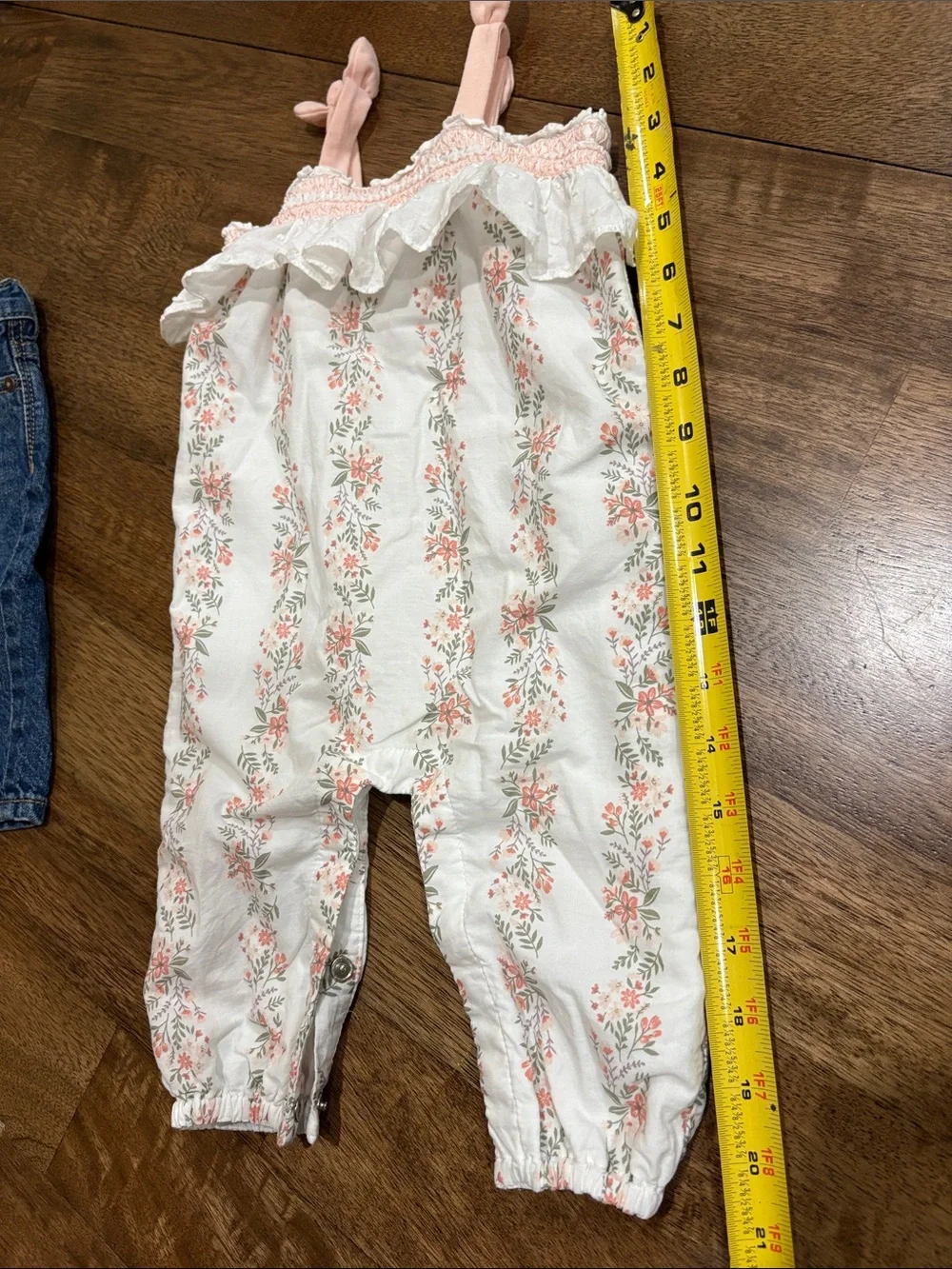 Rachel Zoe Baby Girl One-Piece Sleeveless Romper Jumpsuit 3-6M & B’gosh jeans 6m